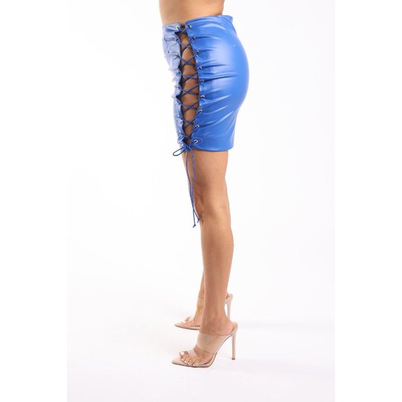 Women's Fashion Sexy Mini Pencil Skirt High Waist Lace Up Bodycon Bandage Skirts - Picture 4 of 12